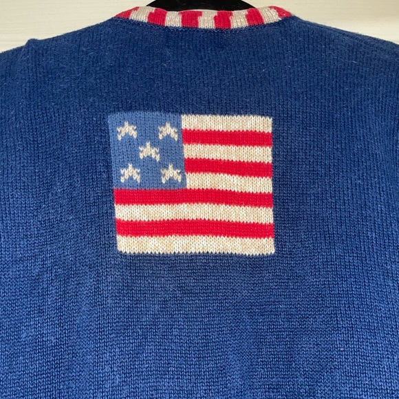 Women’s Vintage The Quacker Factory Patriotic Cardigan Sweater - Picture 9 of 11